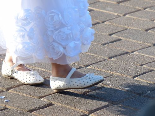 Flower Girl Walking