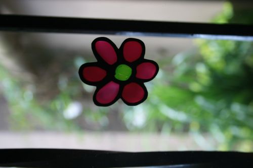 Flower Painted On Glass
