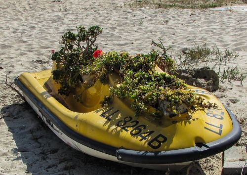 flower pot improvised jet ski