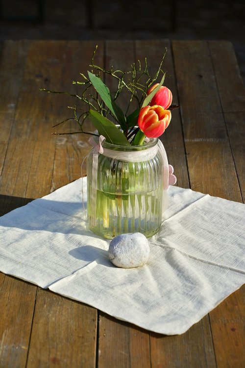 flower vase  flower  table