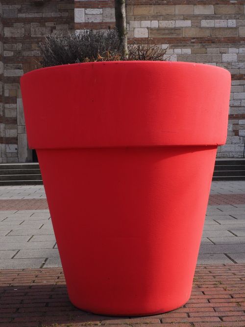 flowerpot plus size red