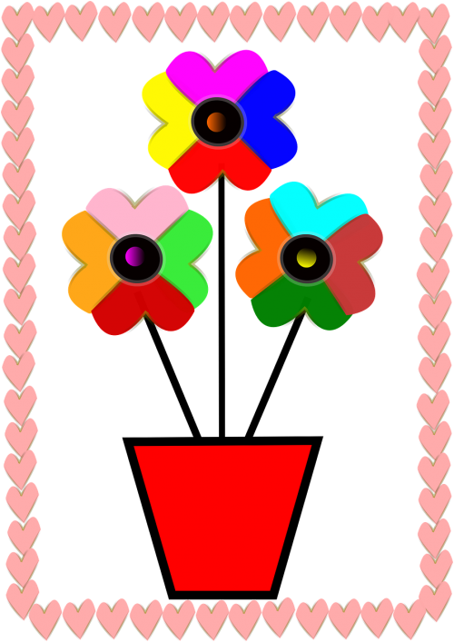 flowerpot flower pot card