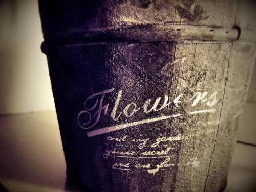 flowerpot vintage flowers
