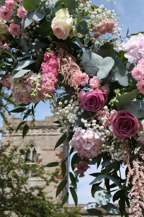 flowers wedding church