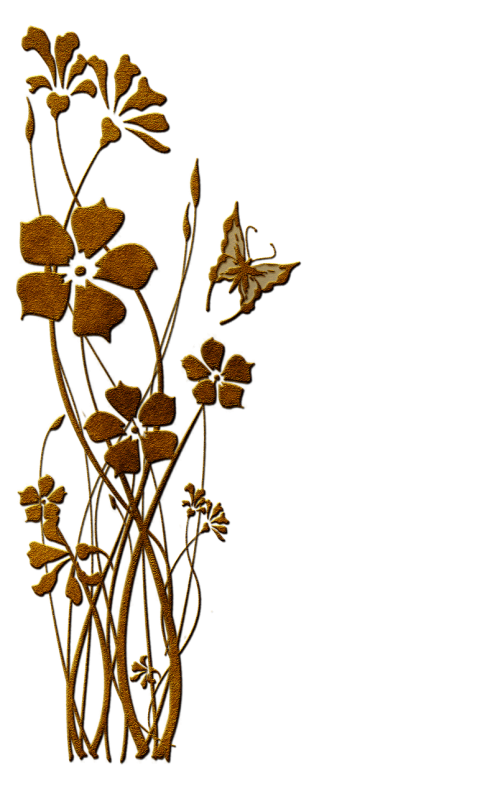 flowers ornament rust