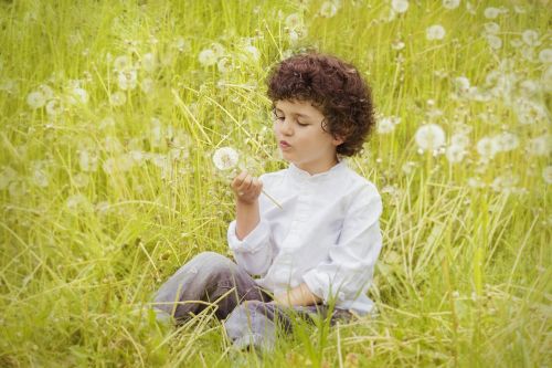 flowers child happy