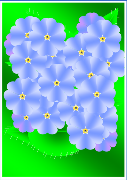 flowers blue pattern