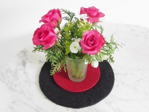 flowers vase pink
