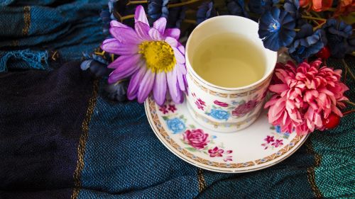 flowers tea cup