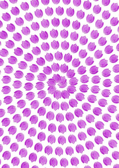 flowers purple spiral pattern