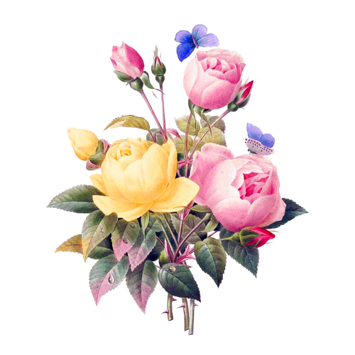 flowers vintage cutout