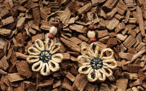 flowers decoration earrings