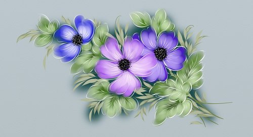 flowers  vector  illustration