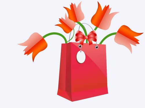 flowers tulips bag