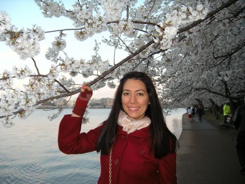 flowers girl nature