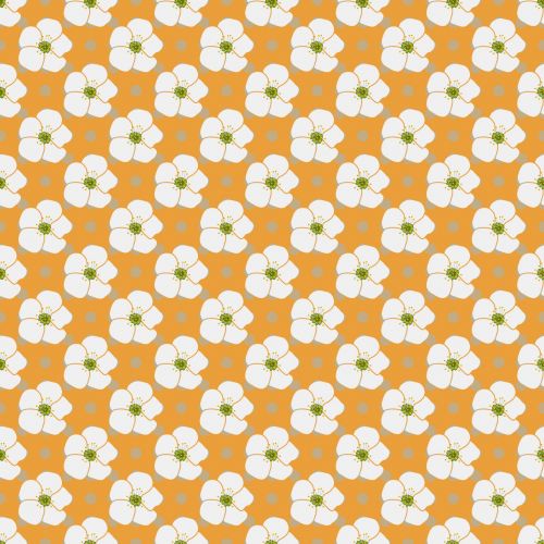 Flowers And Dots Background