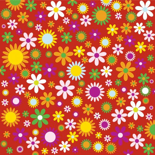 Flowers, Floral Background Colorful