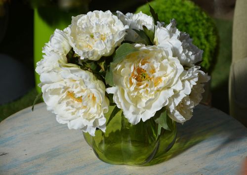 flowers vase white flowers decorative