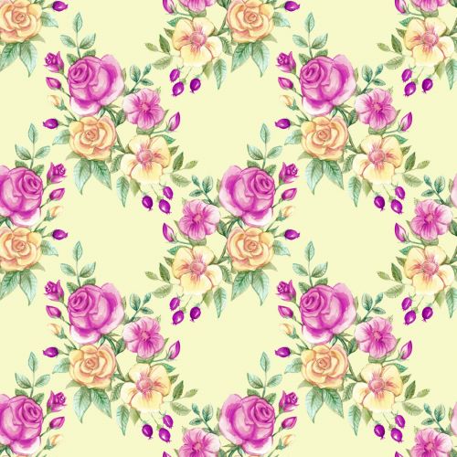 Flowers Watercolor Roses Background