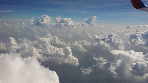 fluffy white clouds