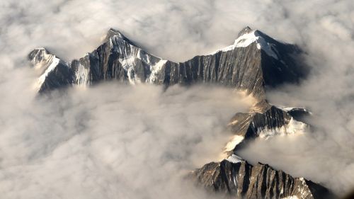 fly mountains landscape