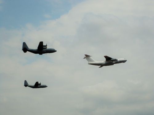 Flying Demo Of Illusion And C-130s
