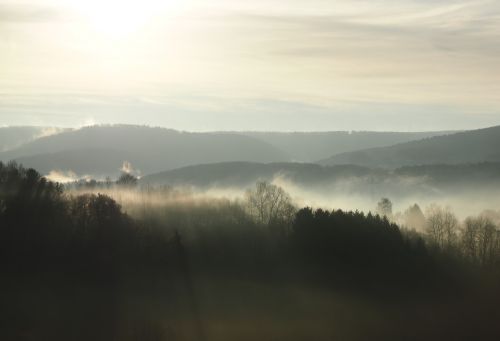 fog bergisches land morning