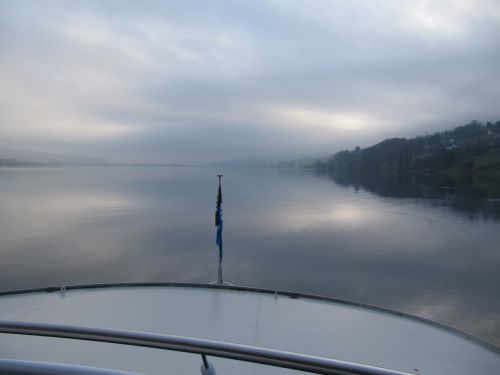 fog lake hallwil morning mist