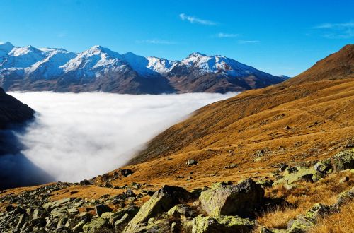 fog mountains landscape