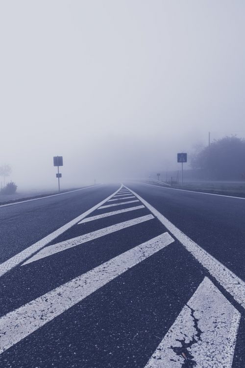 fog road highway