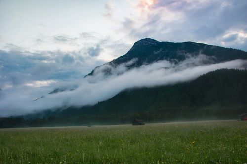 fog clouds alps