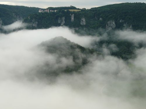 fog landscape danube valley