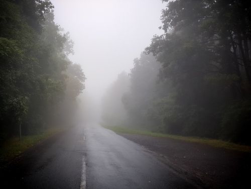 fog mountain mountain road