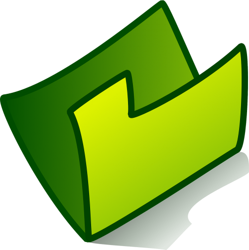 folder open green