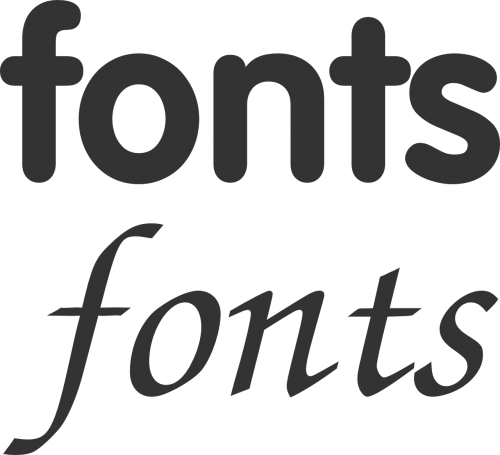 font selection sign