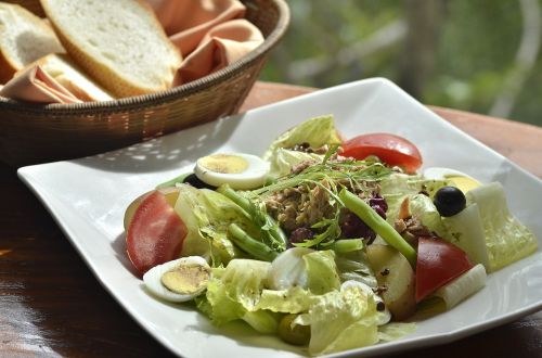 food salad bread