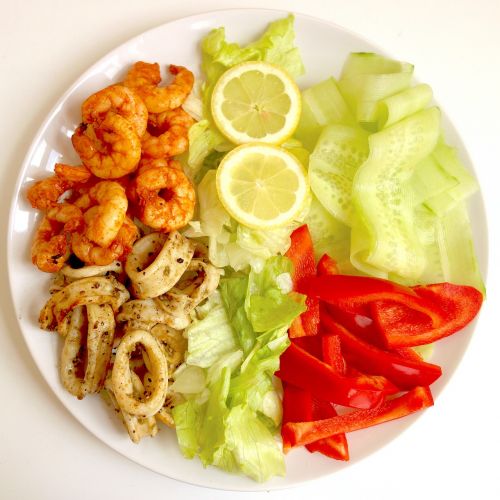 food salad seafood