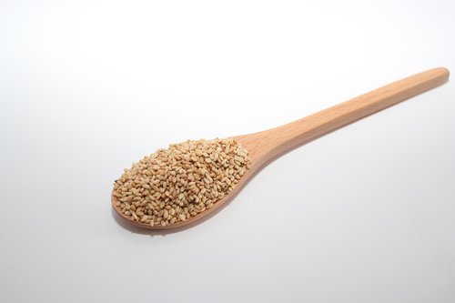 food  sesame  spoon