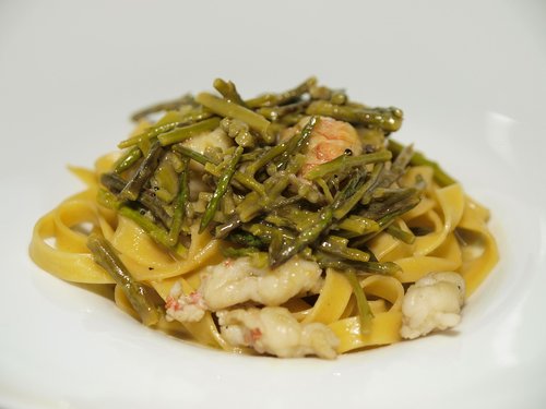 food  asparagus  pasta
