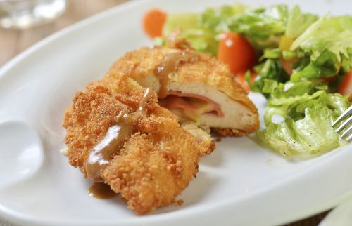 food photography cheese fried chicken cheese