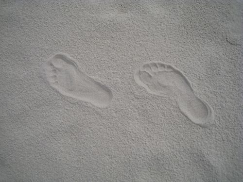 sand footprints summer