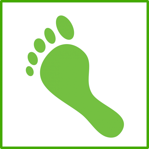 foot footprint green