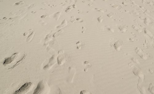 foot print sand