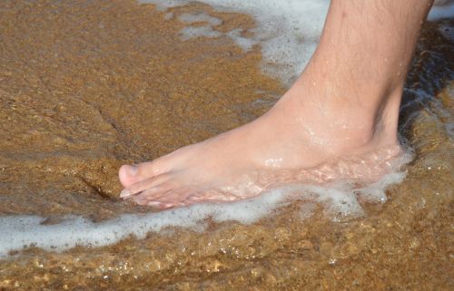 foot beach sand