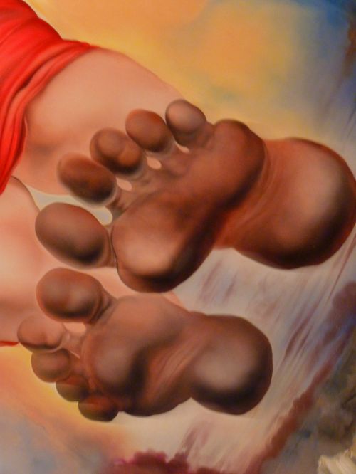 foot feet painting