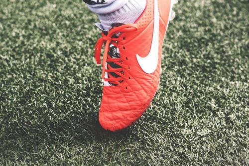 football shoe grass