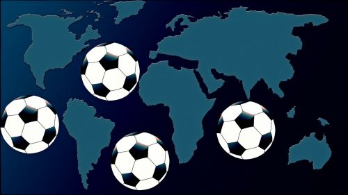 football map of the world worldwide