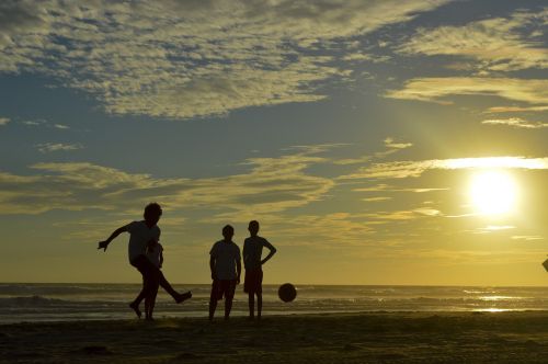 football beach children