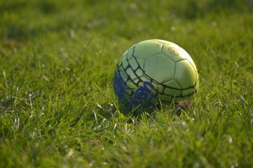 football ball grass