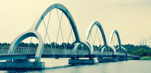 footbridge cycle bridge water